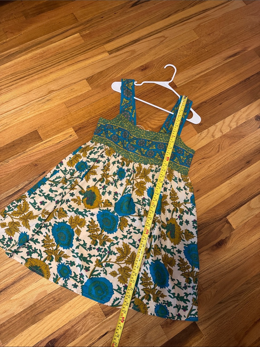 Natural Life Medium Blue, green, gold Floral Boho Sundress, New! - Picture 12 of 16